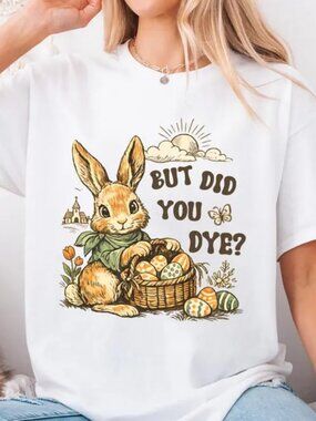 Graphic Easter Tee, Retro Funny Bunny Shirt, Easter Gift